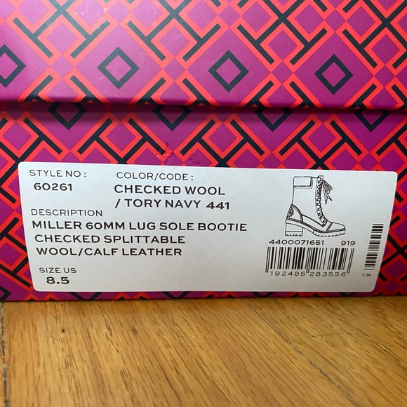 Tory Burch Blue Miller Lug Sole Bootie - Picture 5 of 11